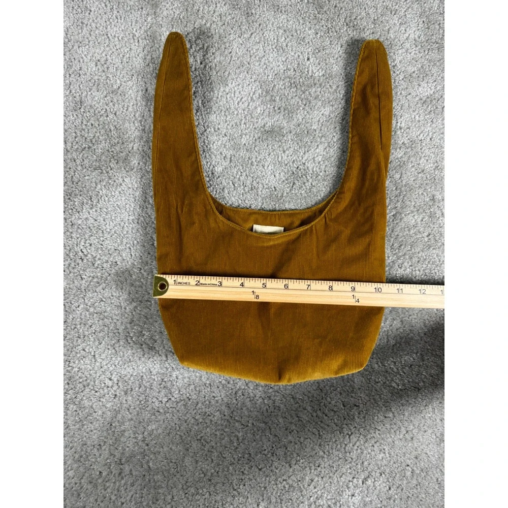 Merit Corduroy Hobo Bag Mustard Yellow Ochre Slouchy Shoulder Bag Minimalist